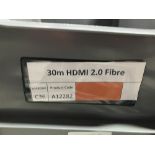 (2) 30m HDMI 2.0 Fibre Cables With Plastic Lin Bin