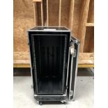 24U Shock Mount Mobile Rack With Table And Legs