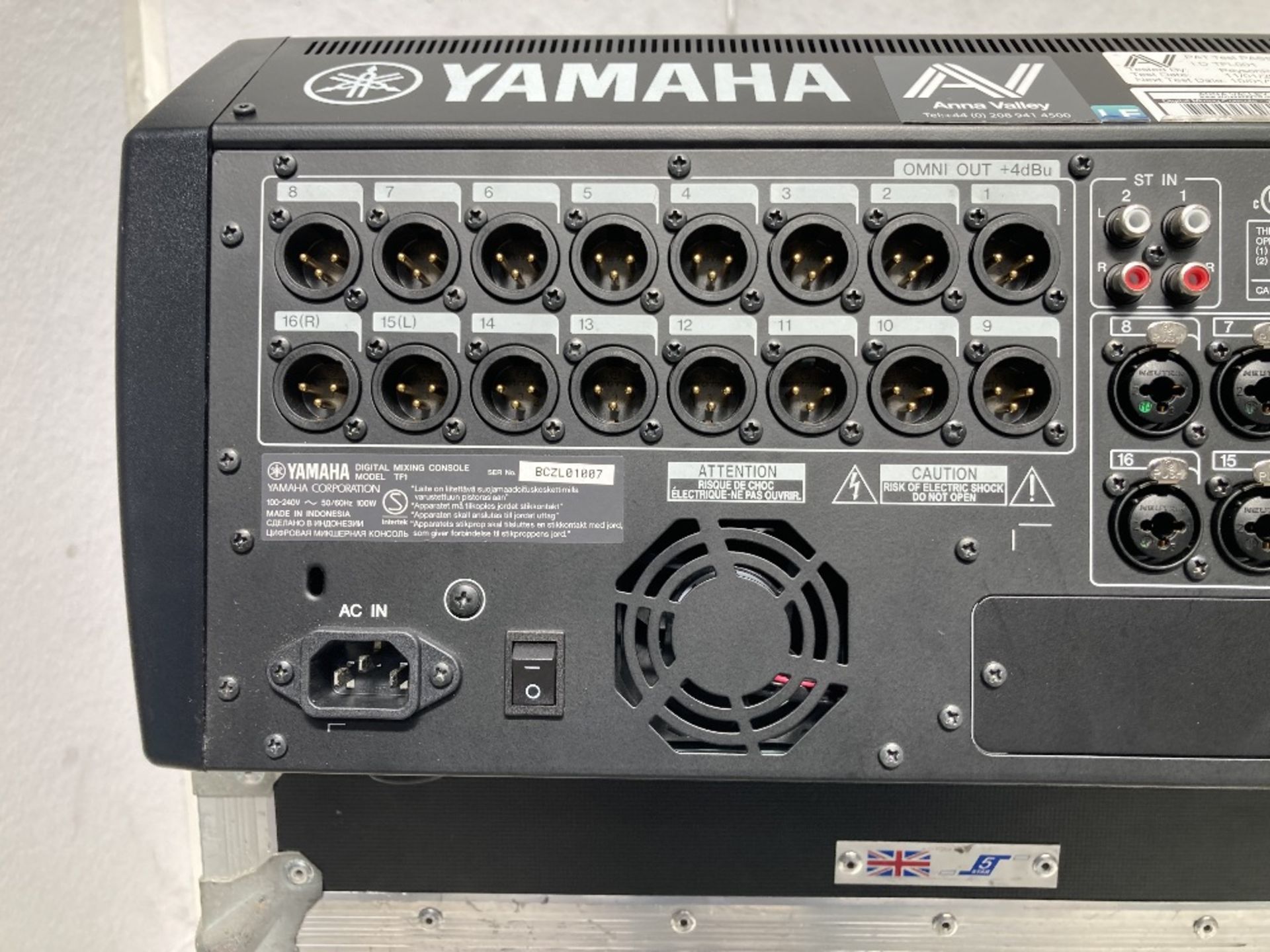 Yamaha TF1 Digital Mixing Console & Heavy Duty Flight Case - Image 9 of 12