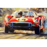 'Mulsanne' Graham Hill, Ferrari 330P, Le Mans 1964 Oil on Canvas by Paul Dove