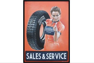 Avon Tyres Sales & Service Acrylic on Canvas by Tony Upson