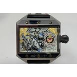 Heiko Saxo Monte Carlo Limited Edition Wristwatch with Unique Hand-Painted Face