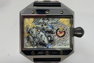 Heiko Saxo Monte Carlo Limited Edition Wristwatch with Unique Hand-Painted Face