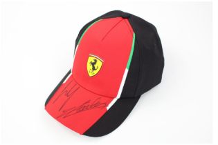 Ferrari Formula 1 Team Cap Signed by Charles LeClerc and Carlos Sainz