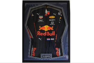 Max Verstappen 2019 Red Bull Race Suit Signed by the Three Times F1 World Champion