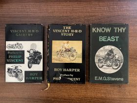 Three Vincent-Related Hardback Leatherbound Books