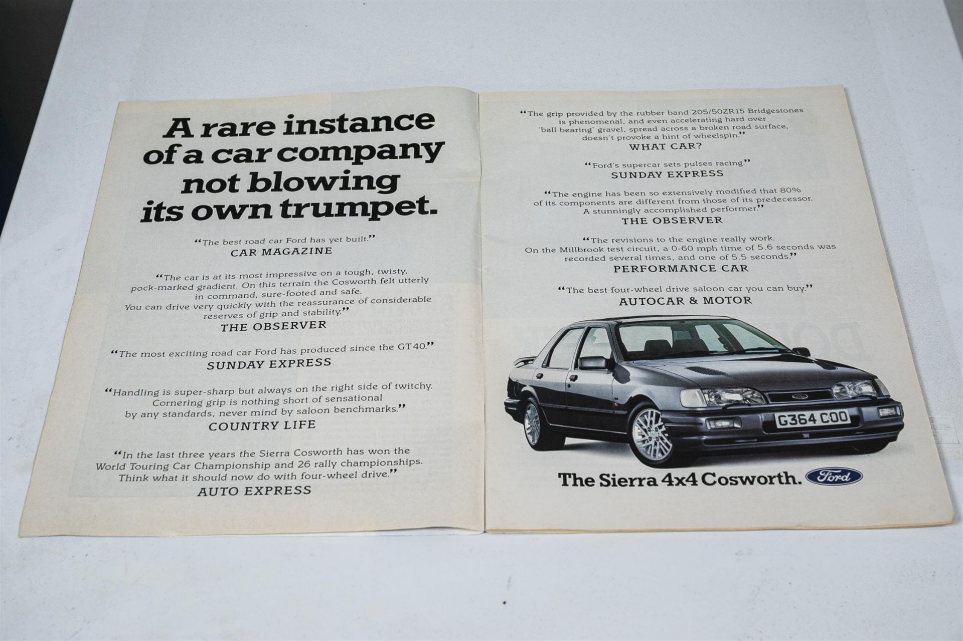 1990 Ford Sierra Sapphire RS Cosworth 4x4 - ex-Press Car - Image 9 of 10