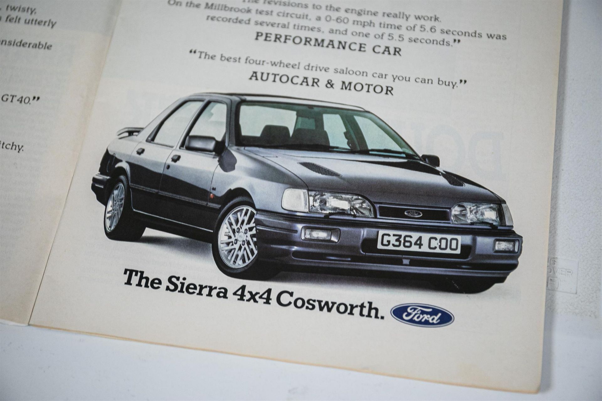 1990 Ford Sierra Sapphire RS Cosworth 4x4 - ex-Press Car - Image 8 of 10