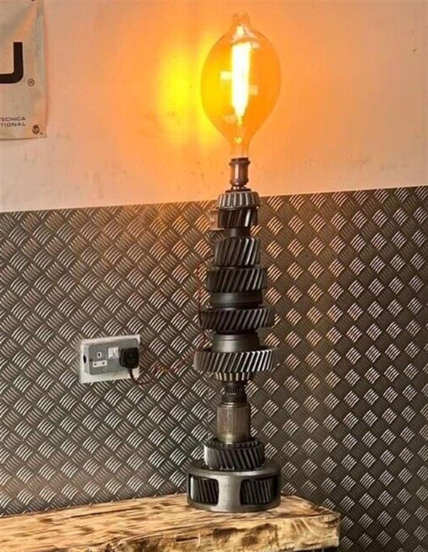 Upcycled Industrial Lamp - Image 2 of 3