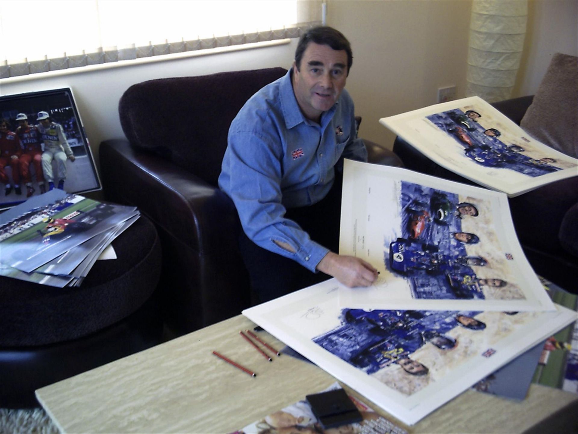 Best of British Original Artwork Signed by Moss, Mansell, Stewart and Surtees by Nicholas Watts - Image 2 of 5
