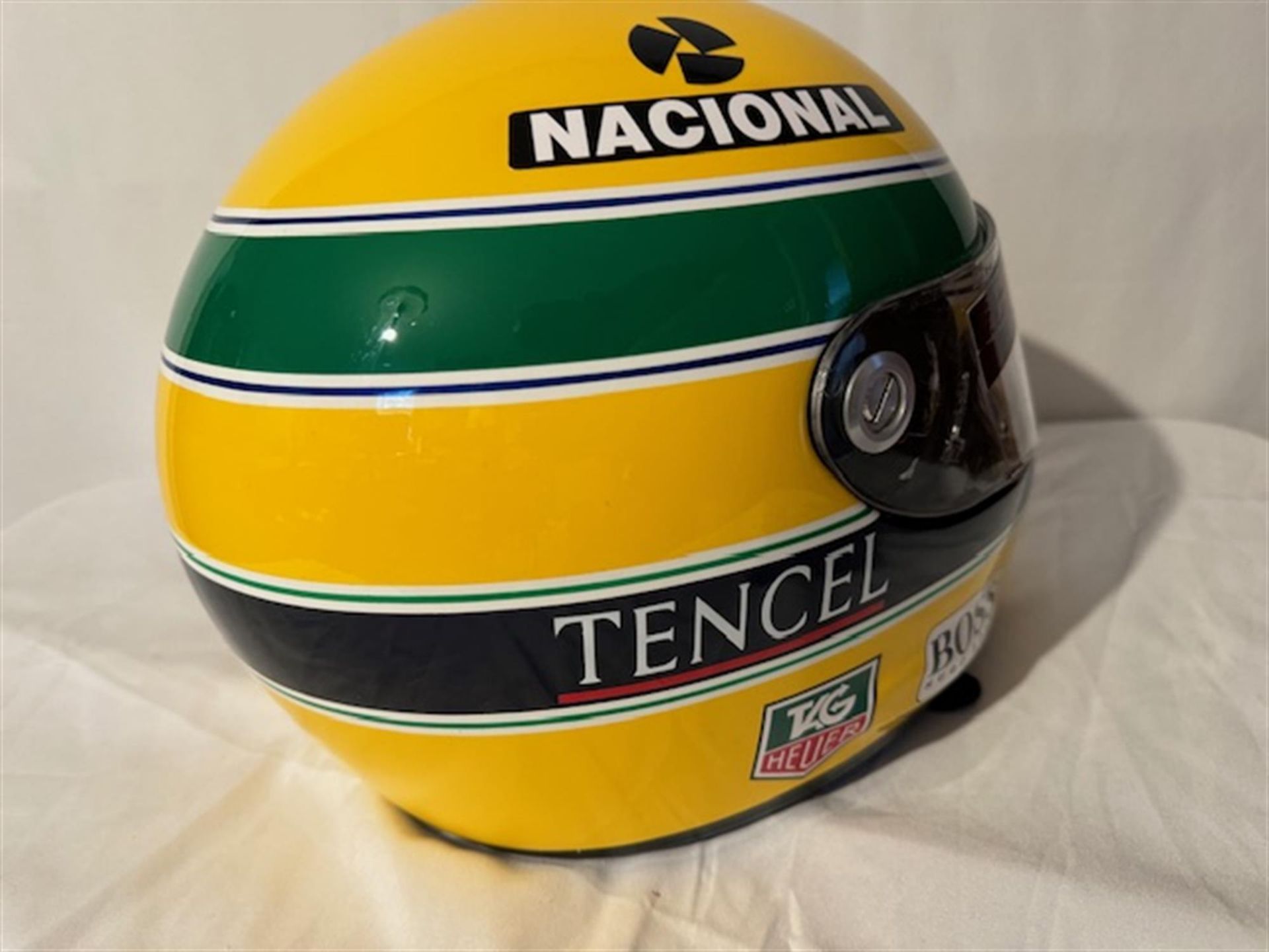 Replica Ayrton Senna Helmet Produced in 1993 by Shoei - Bild 3 aus 10