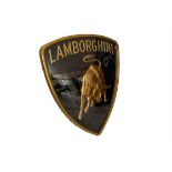 Substantial Illuminated 'Lamborghini' Shield