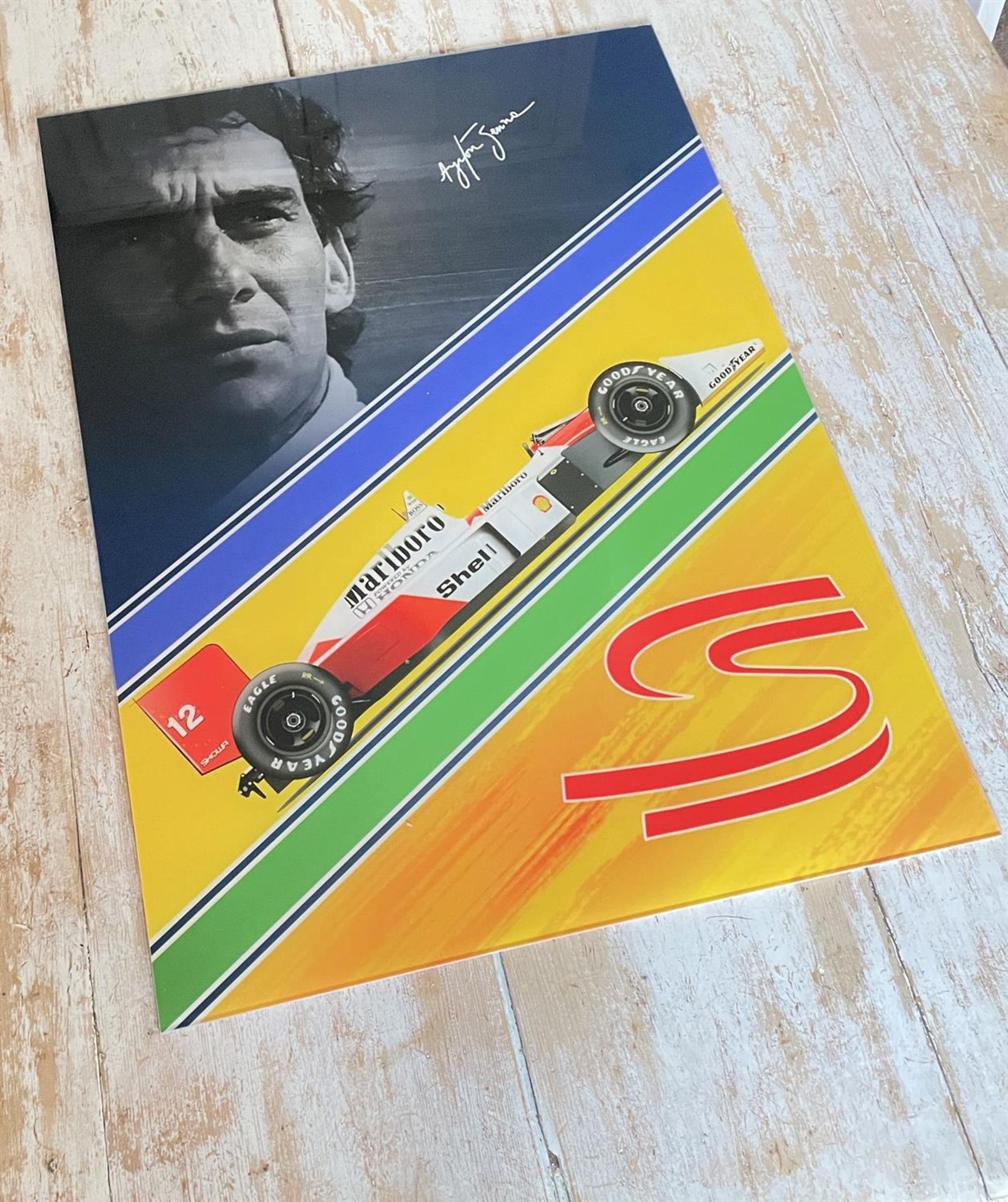 Substantial Ayrton Senna Acrylic Glass UV Print* - Image 2 of 3