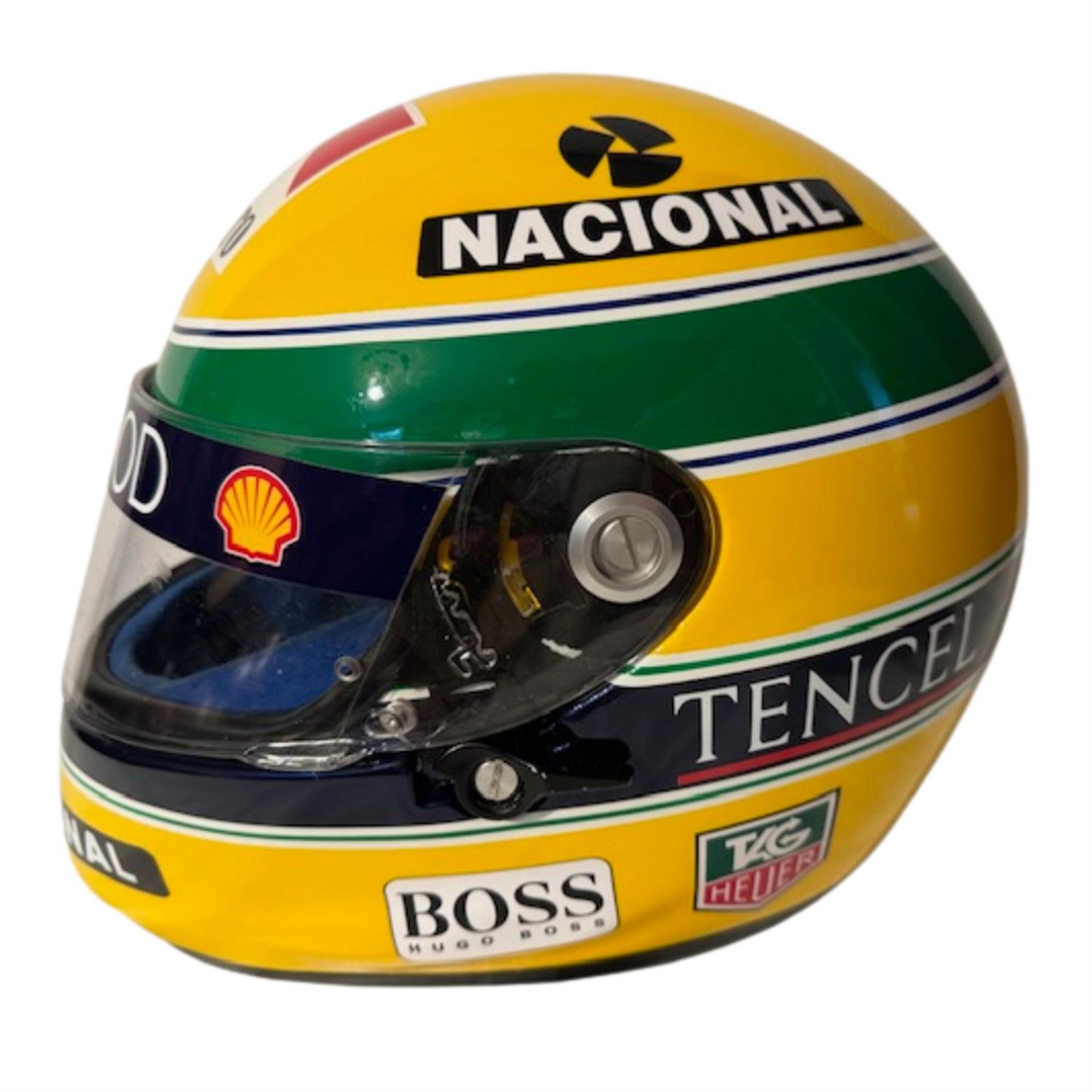Replica Ayrton Senna Helmet Produced in 1993 by Shoei - Bild 2 aus 10