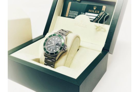 2006 Rolex Submariner 'Kermit' 16610LV 50th Anniversary Complete with Box and Paperwork - Image 6 of 6