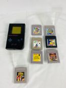 Nintendo Gameboy with seven games