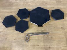 Electronic drum kit with five pads and legs (no power cable)