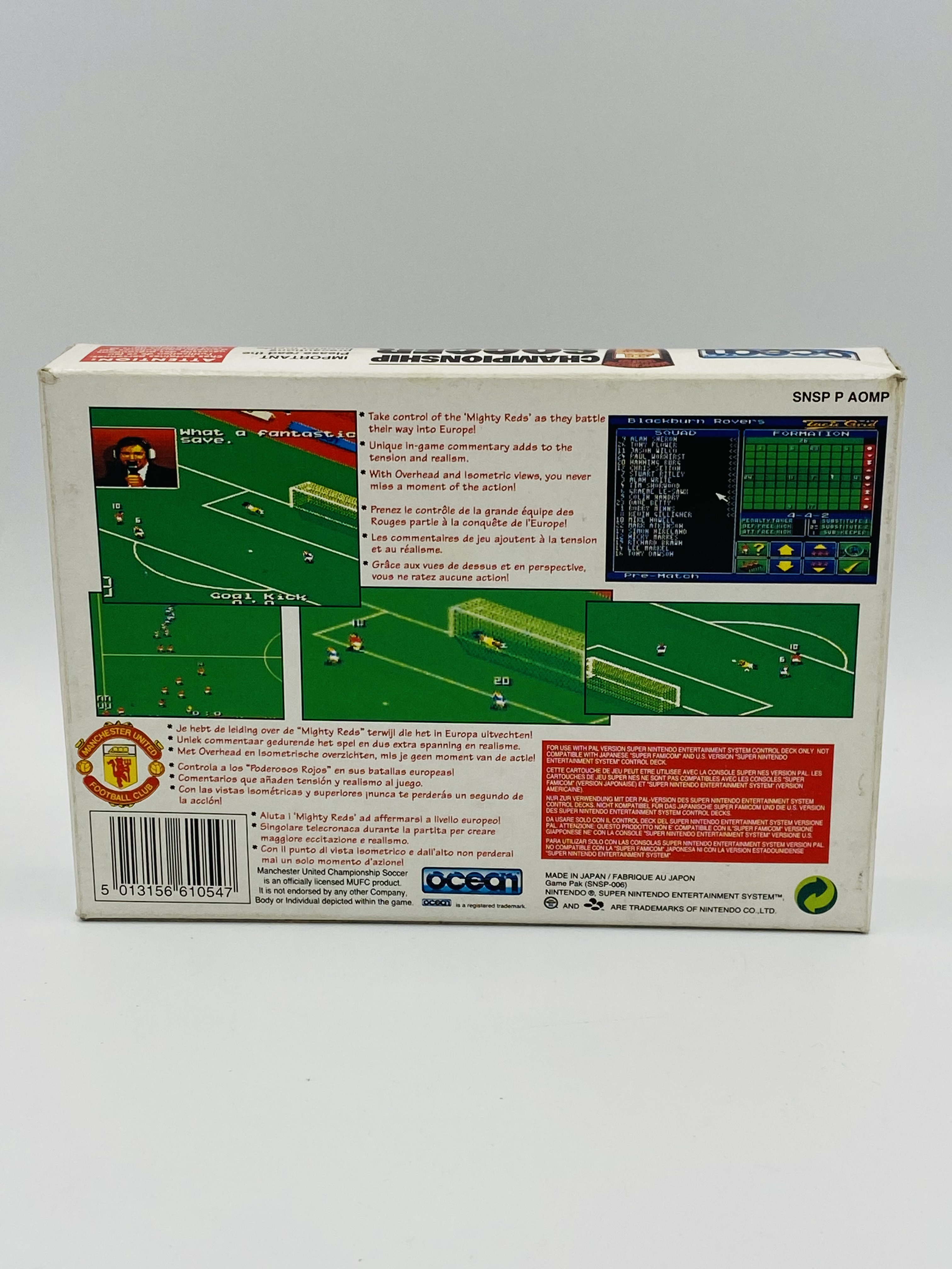 Ocean Super Nintendo Entertainment System Manchester United Championship Soccer, boxed - Image 2 of 5
