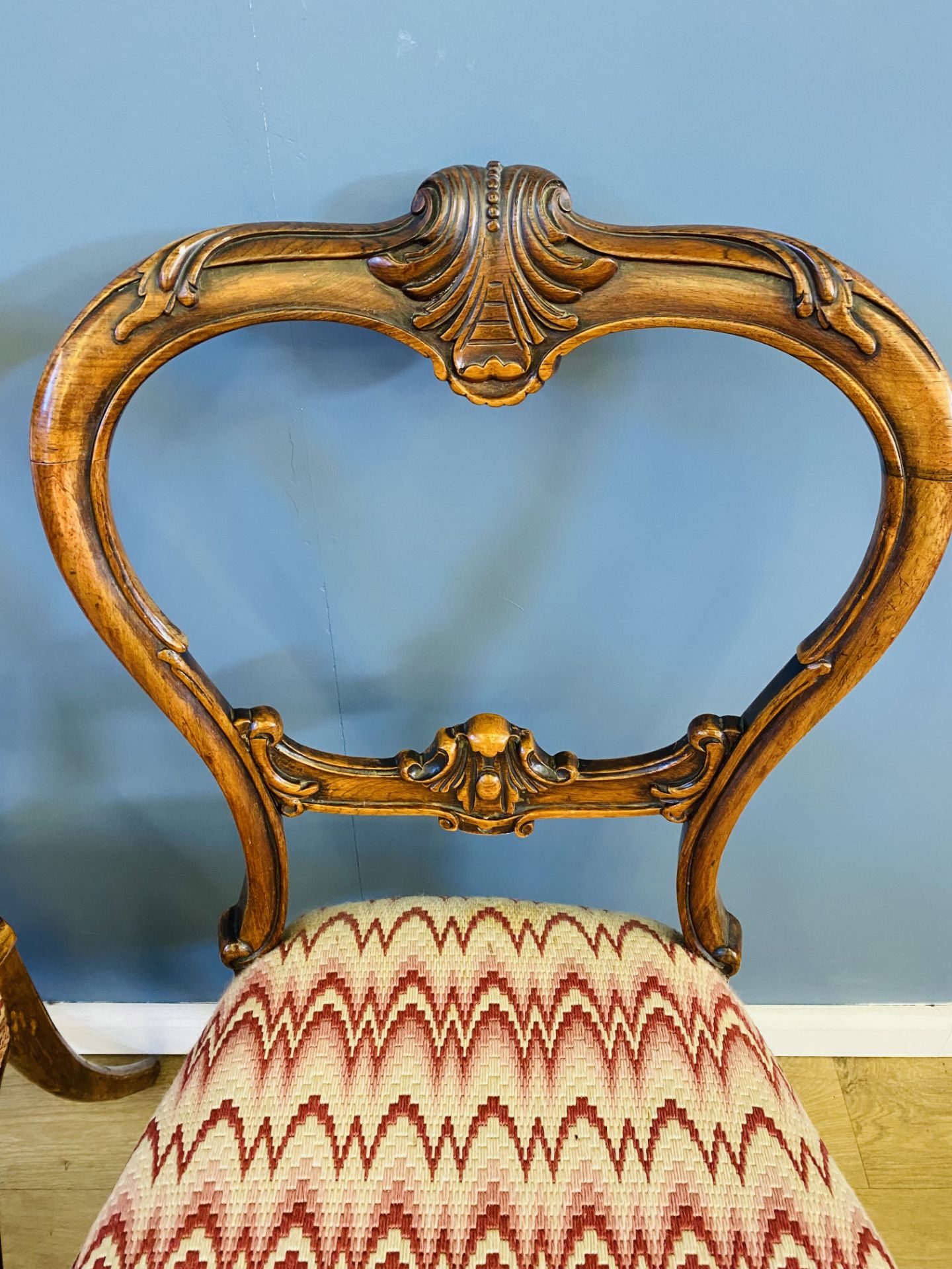 Pair of rosewood balloon back chairs - Image 3 of 5