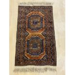Brown ground Afghan rug