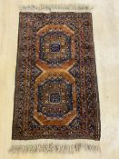 Brown ground Afghan rug