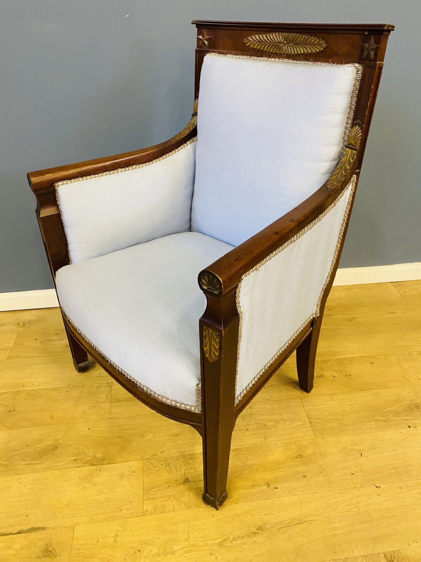 19th century French Empire style open armchair - Image 3 of 5