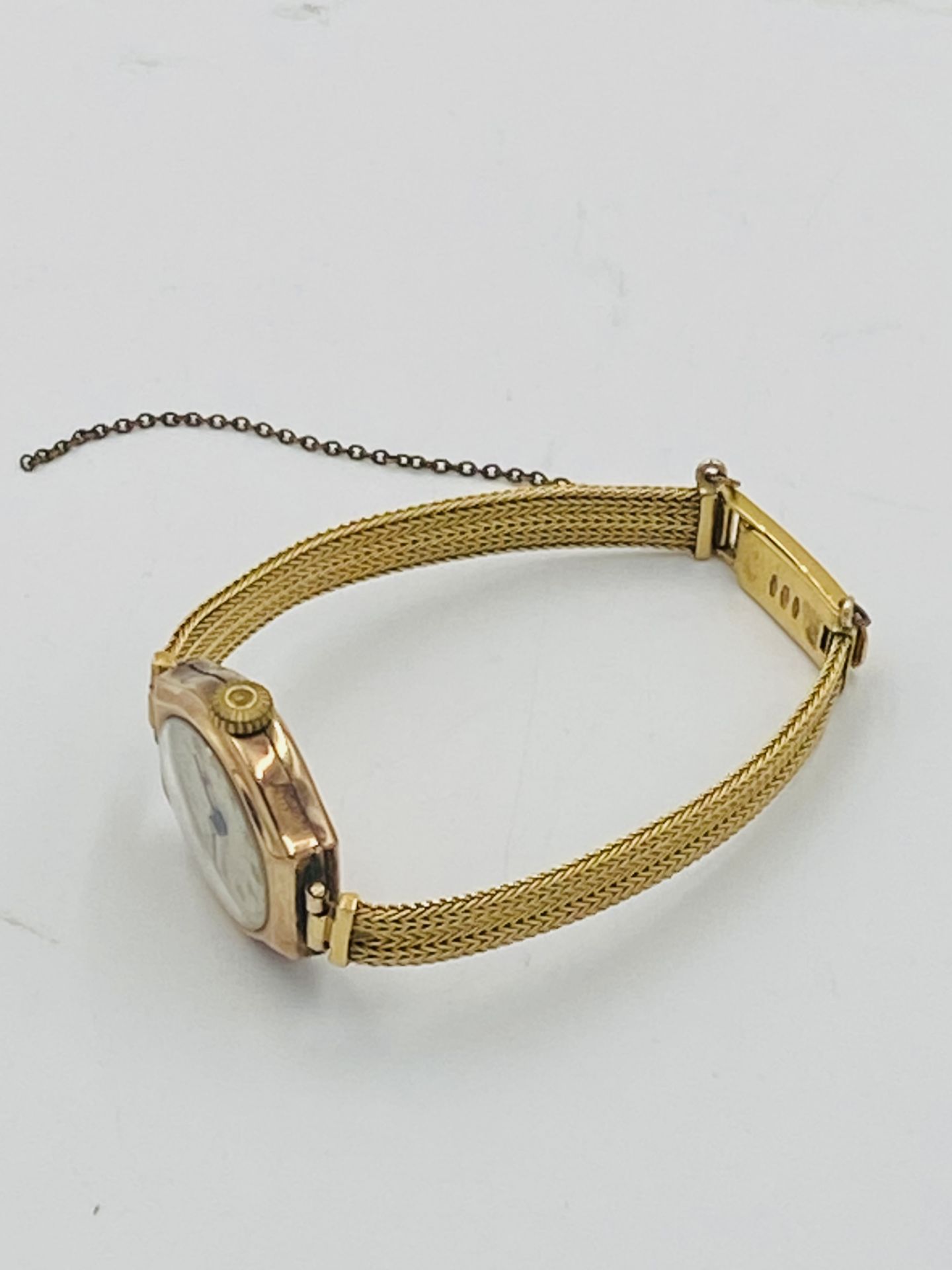 Ladies wristwatch on 18ct gold strap - Image 6 of 6