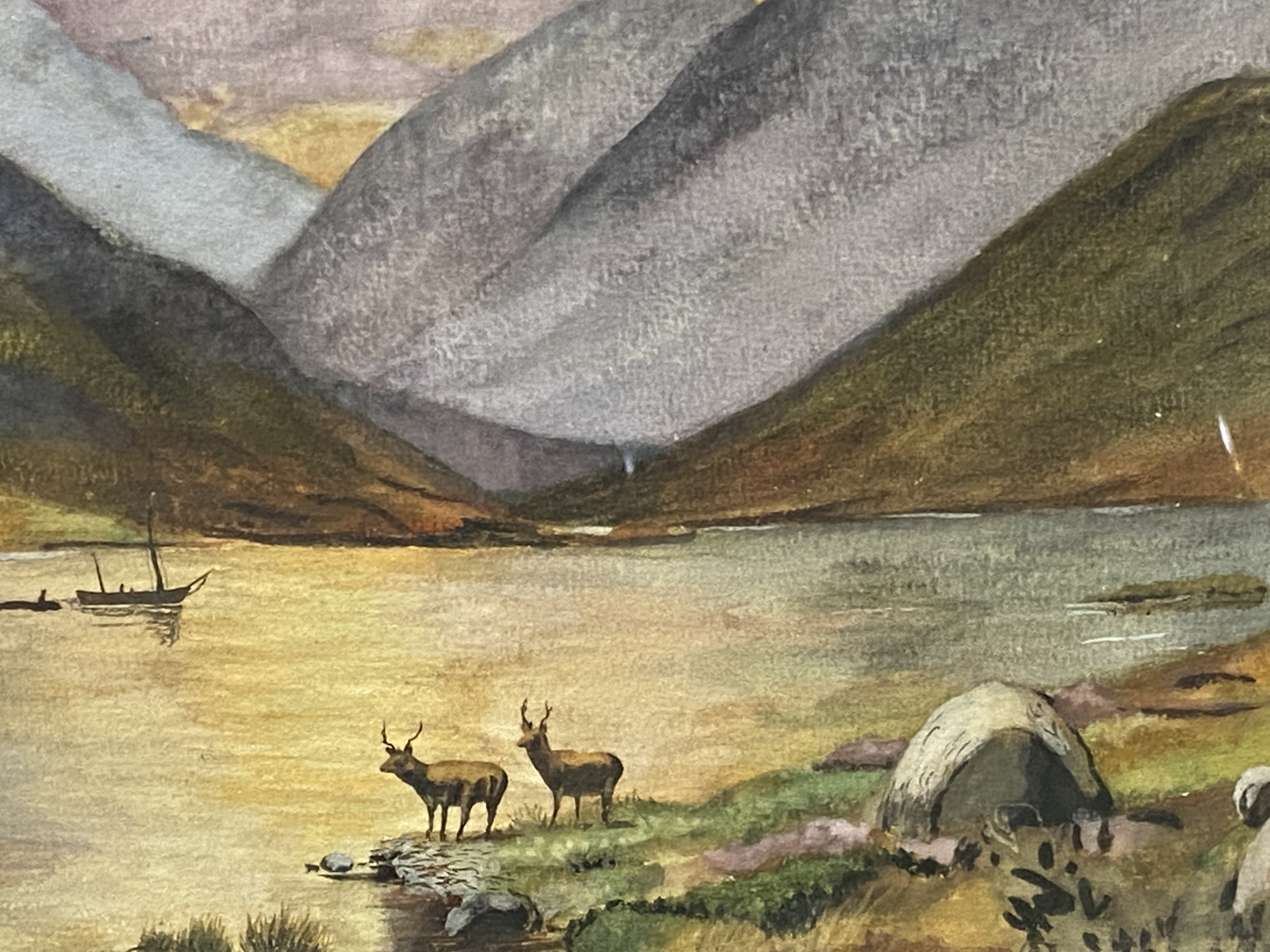 Brenda Norman, framed and glazed watercolour of a Scottish loch - Image 2 of 4