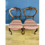 Pair of rosewood balloon back chairs