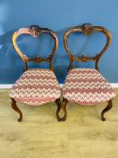 Pair of rosewood balloon back chairs