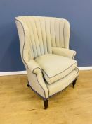 19th century barrel back armchair