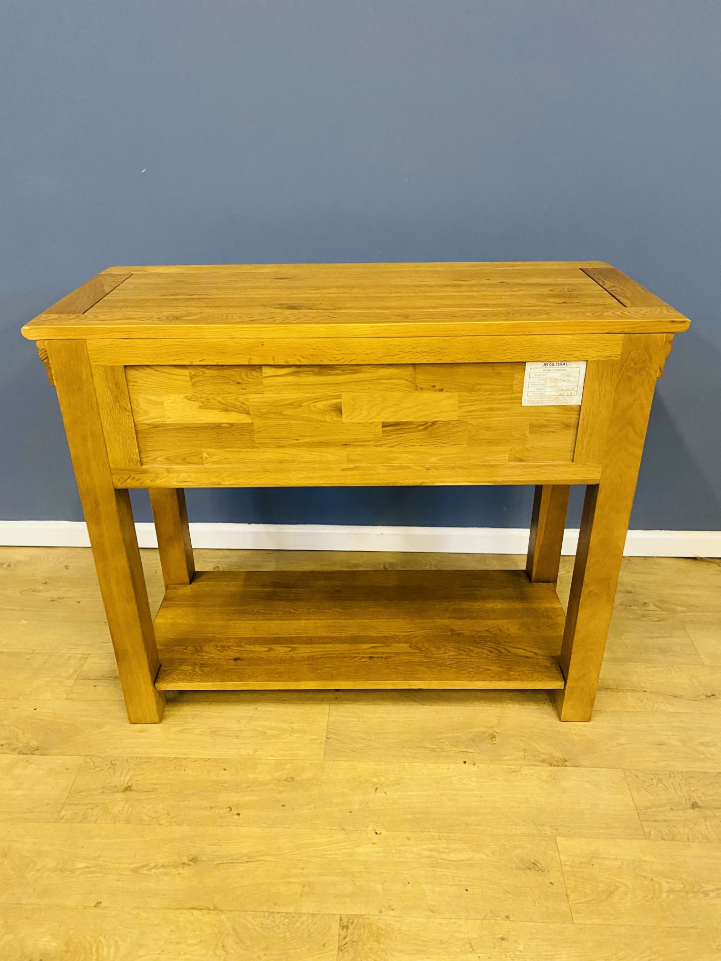 Contemporary oak console table - Image 5 of 6