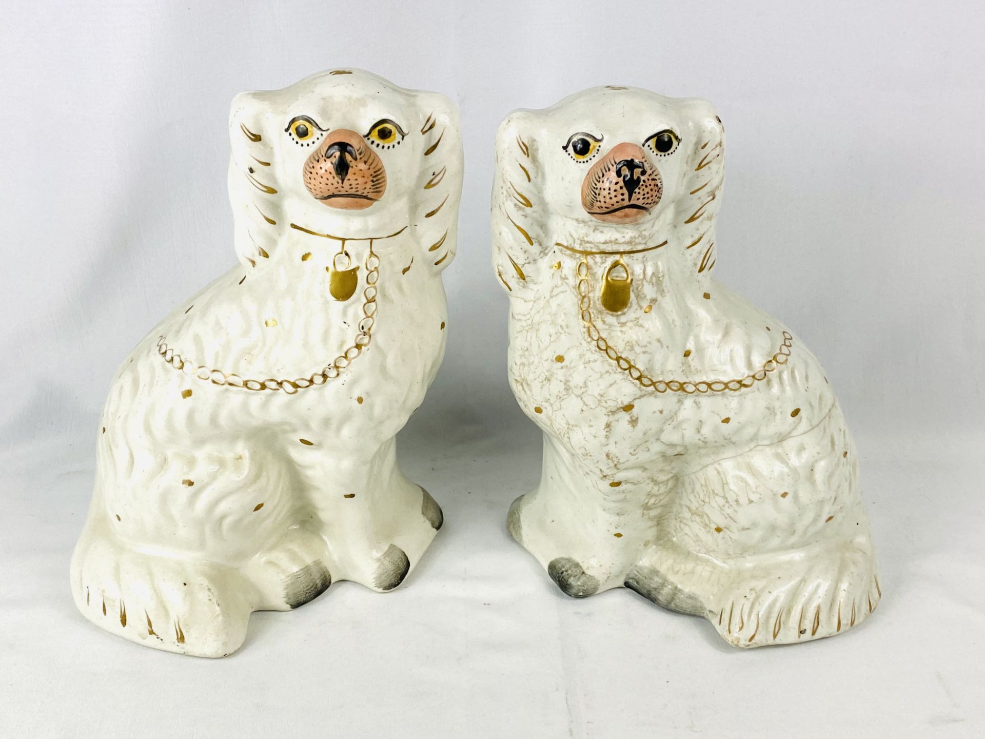 Pair of staffordshire dogs