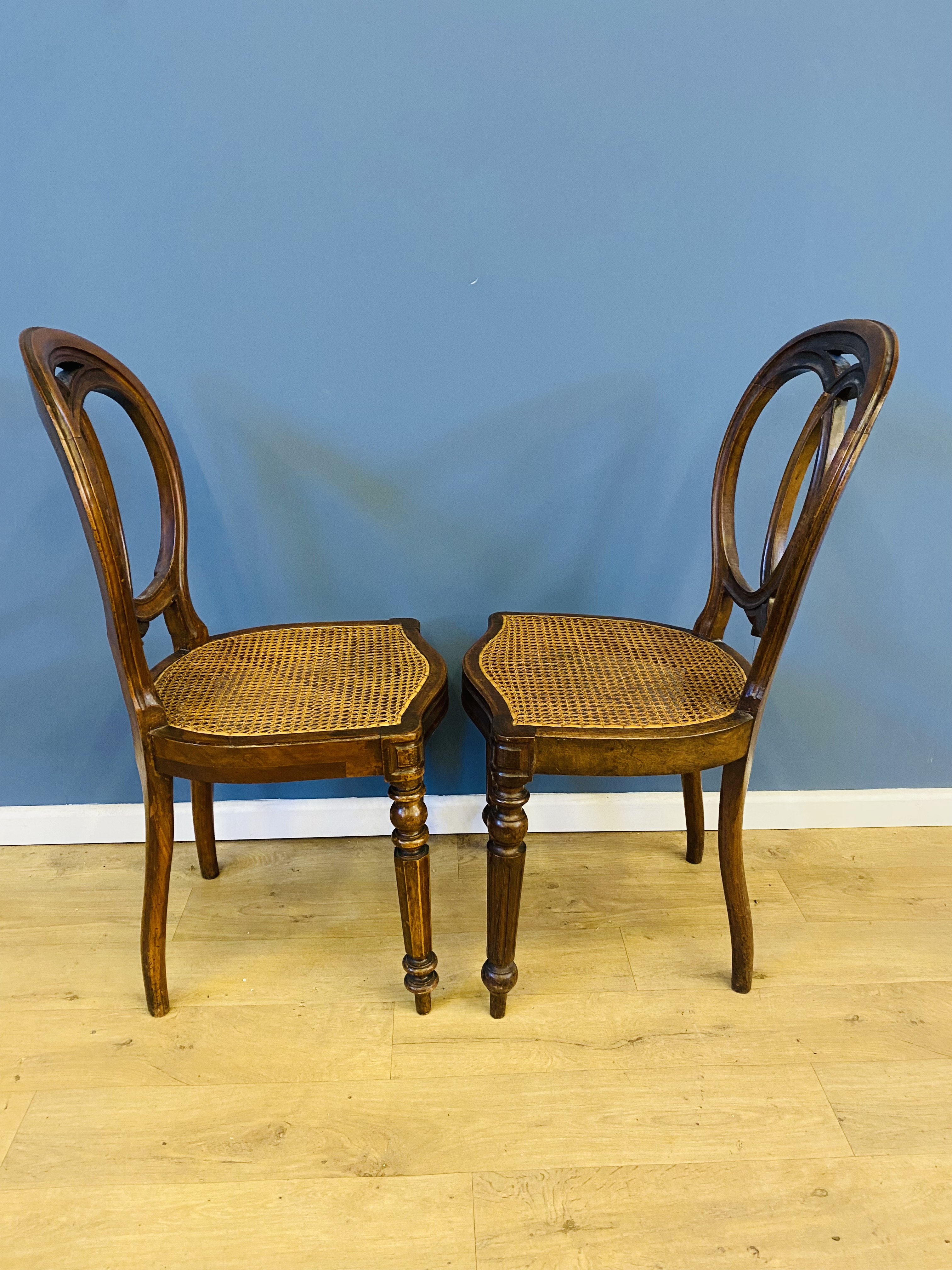 Two 19th century walnut bedroom chairs - Image 3 of 4