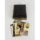 Victorian embossed photograph album and photographs