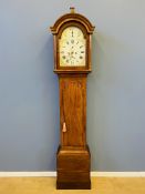 Victorian mahogany long case clock