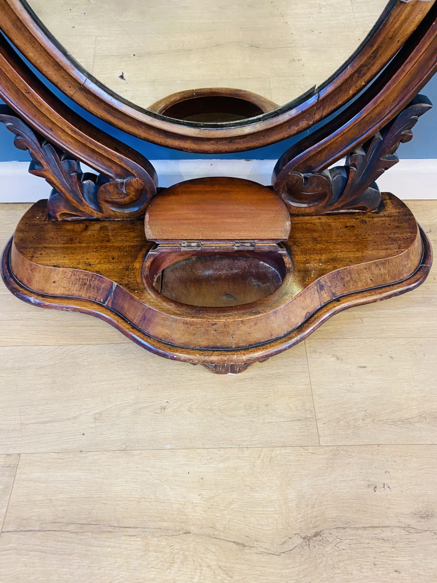 Victorian mahogany toilet mirror - Image 4 of 4