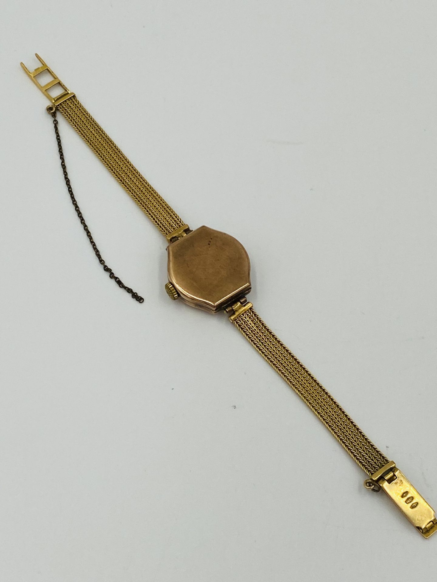 Ladies wristwatch on 18ct gold strap - Image 2 of 6