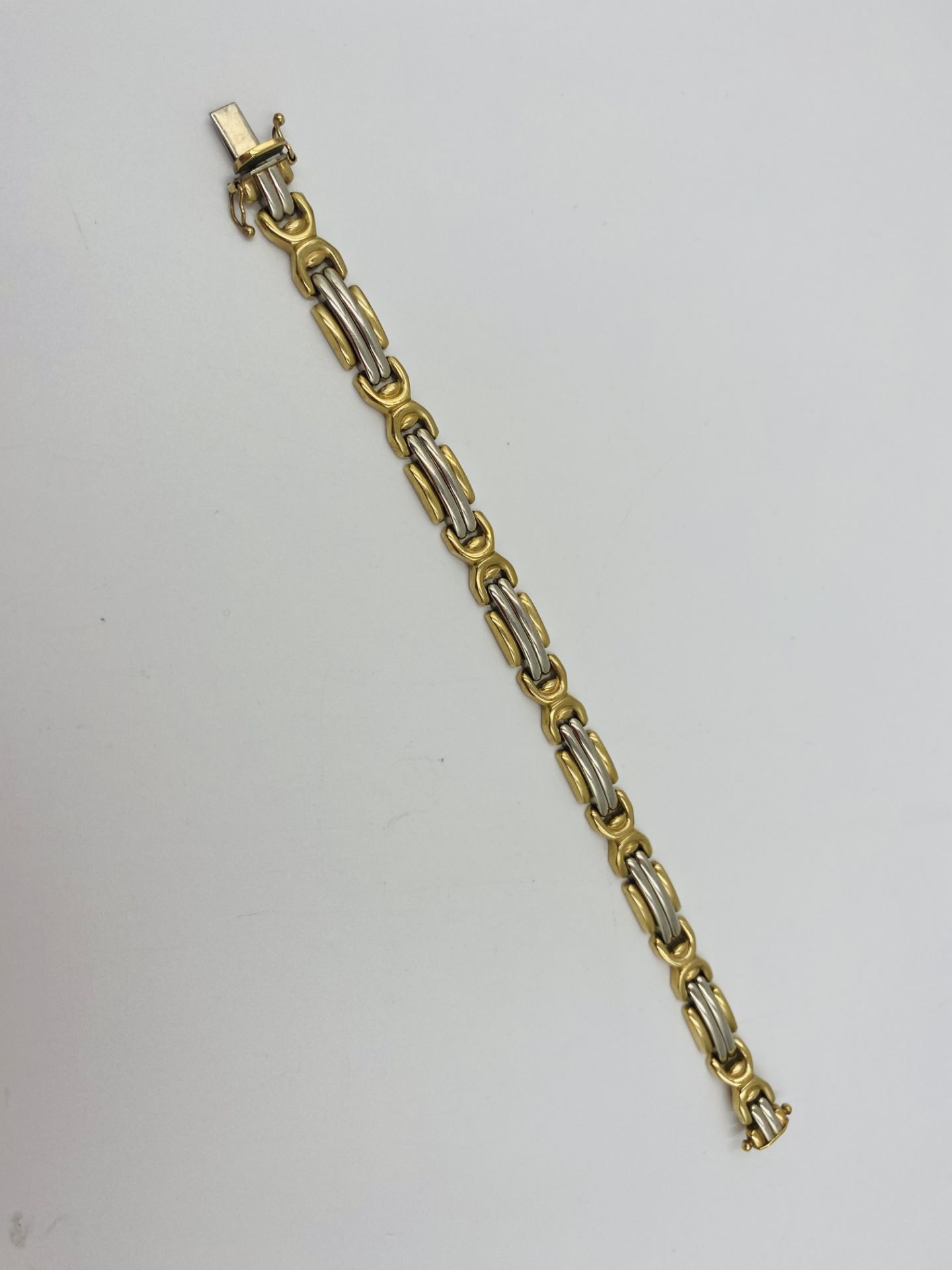 9ct gold and platinum bracelet