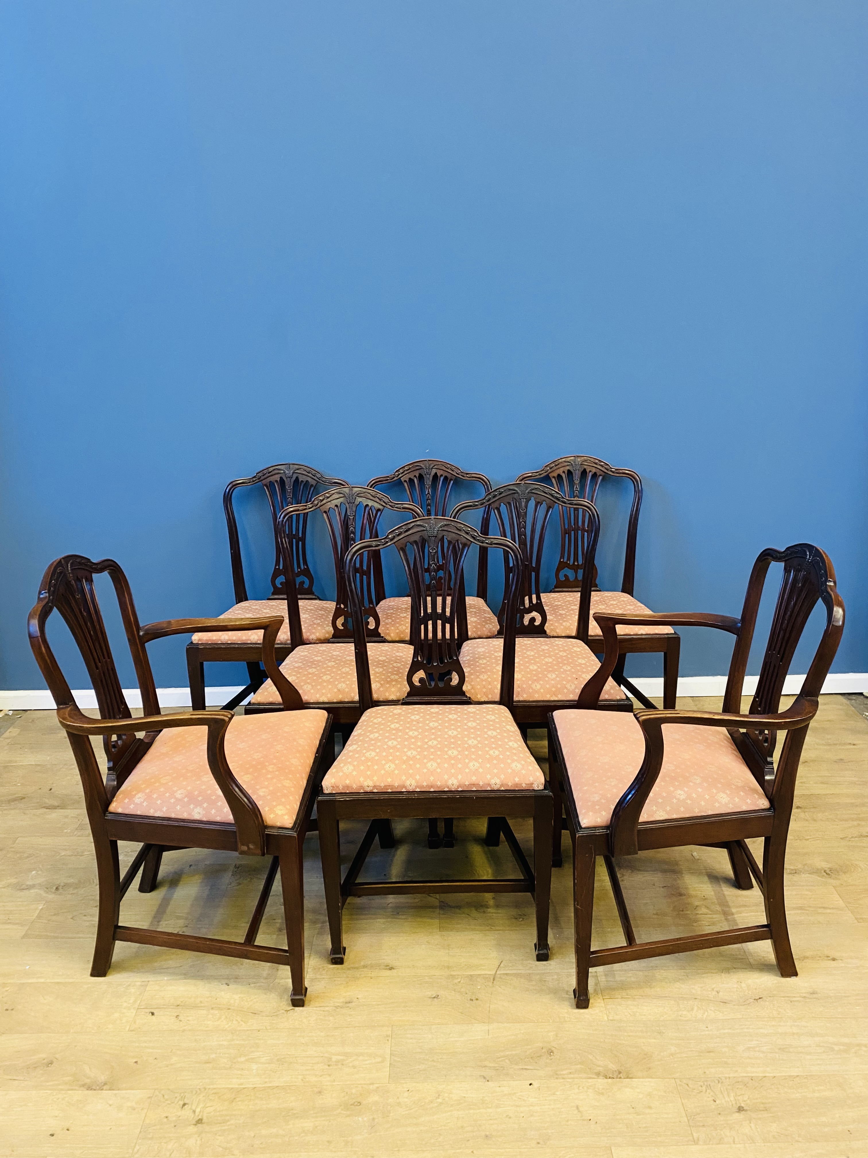 Eight mahogany dining chairs - Image 6 of 8