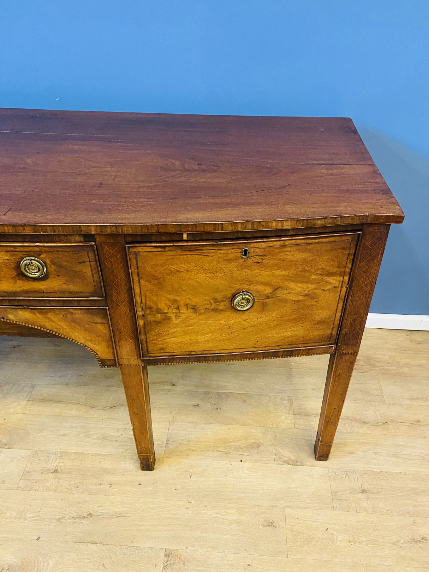 19th century bow fronted sideboard - Image 2 of 9
