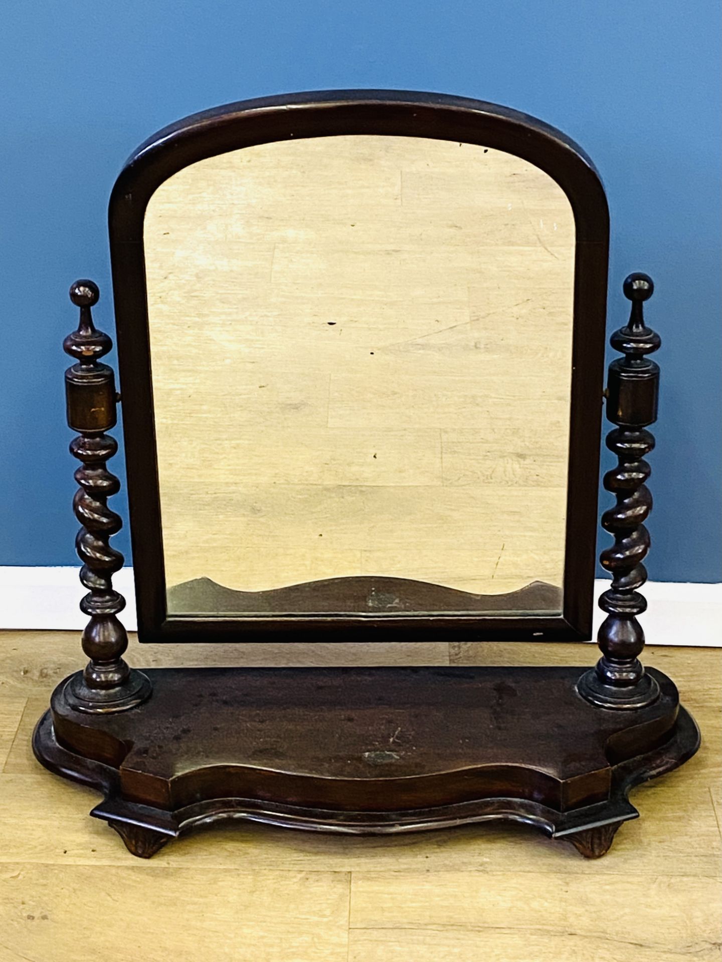 Mahogany toilet mirror