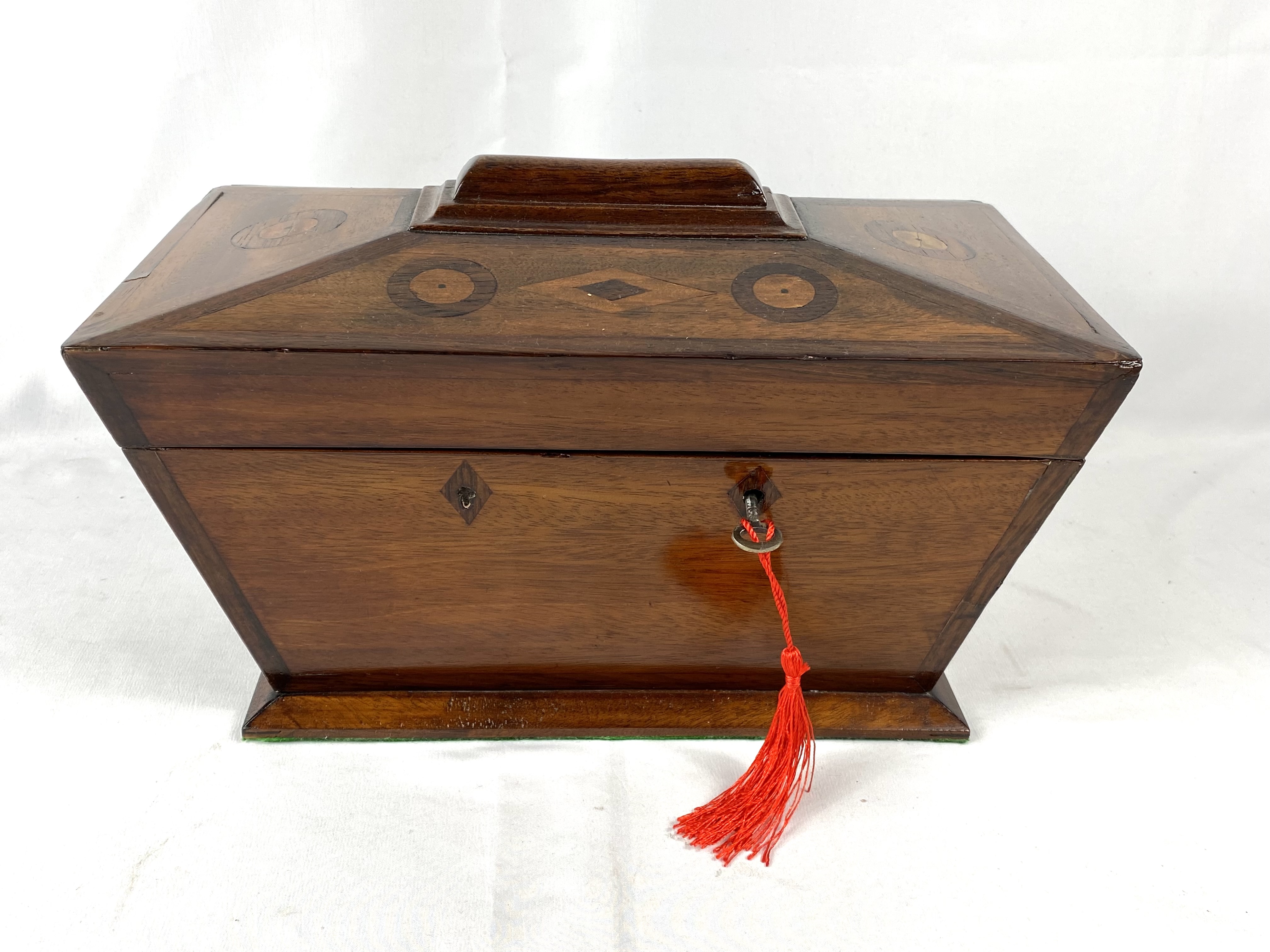 Mahogany tea caddy