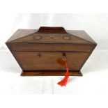 Mahogany tea caddy