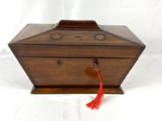 Mahogany tea caddy