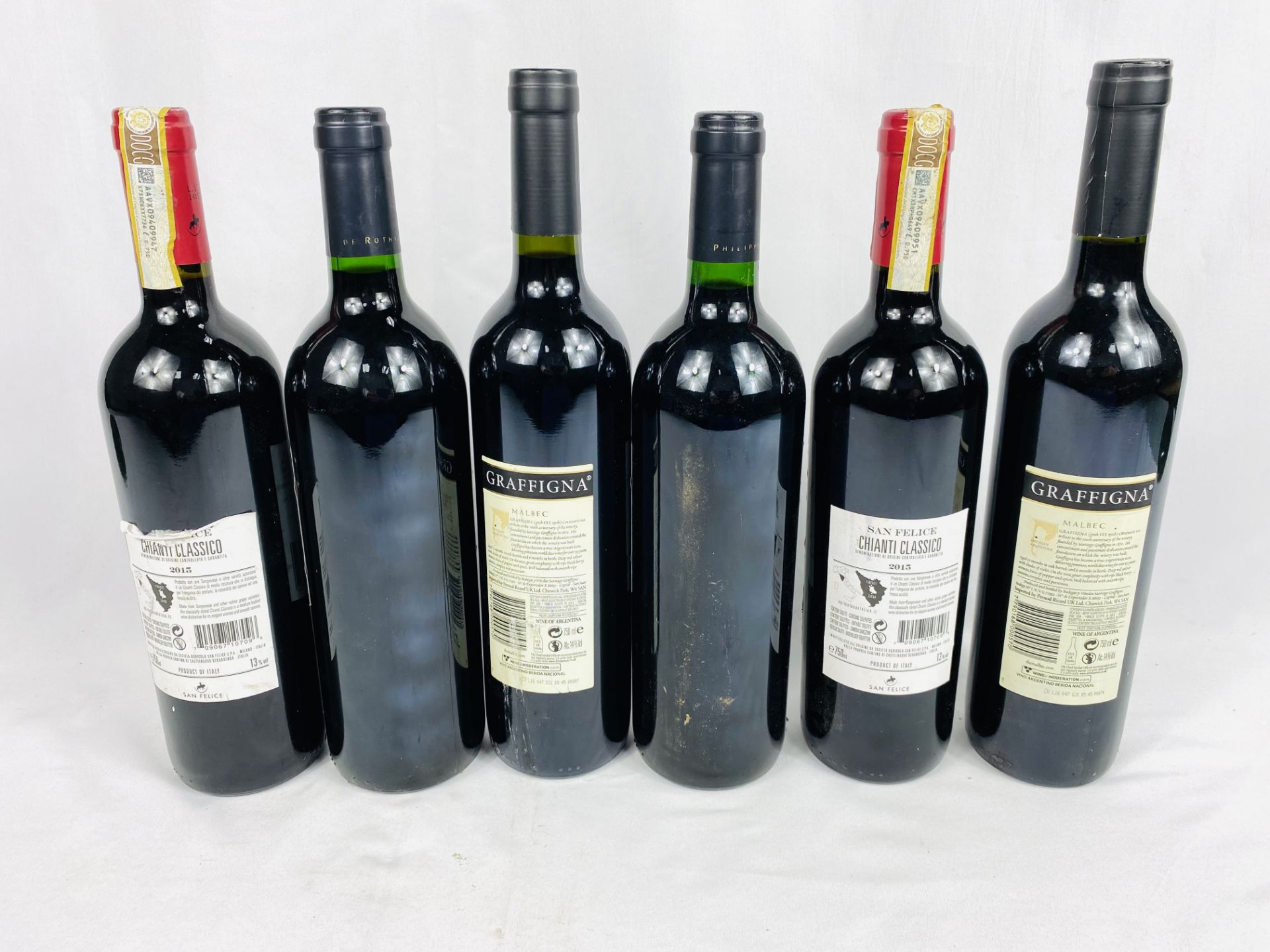 Six mixed bottles of wine - Image 2 of 4