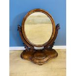 Victorian mahogany toilet mirror