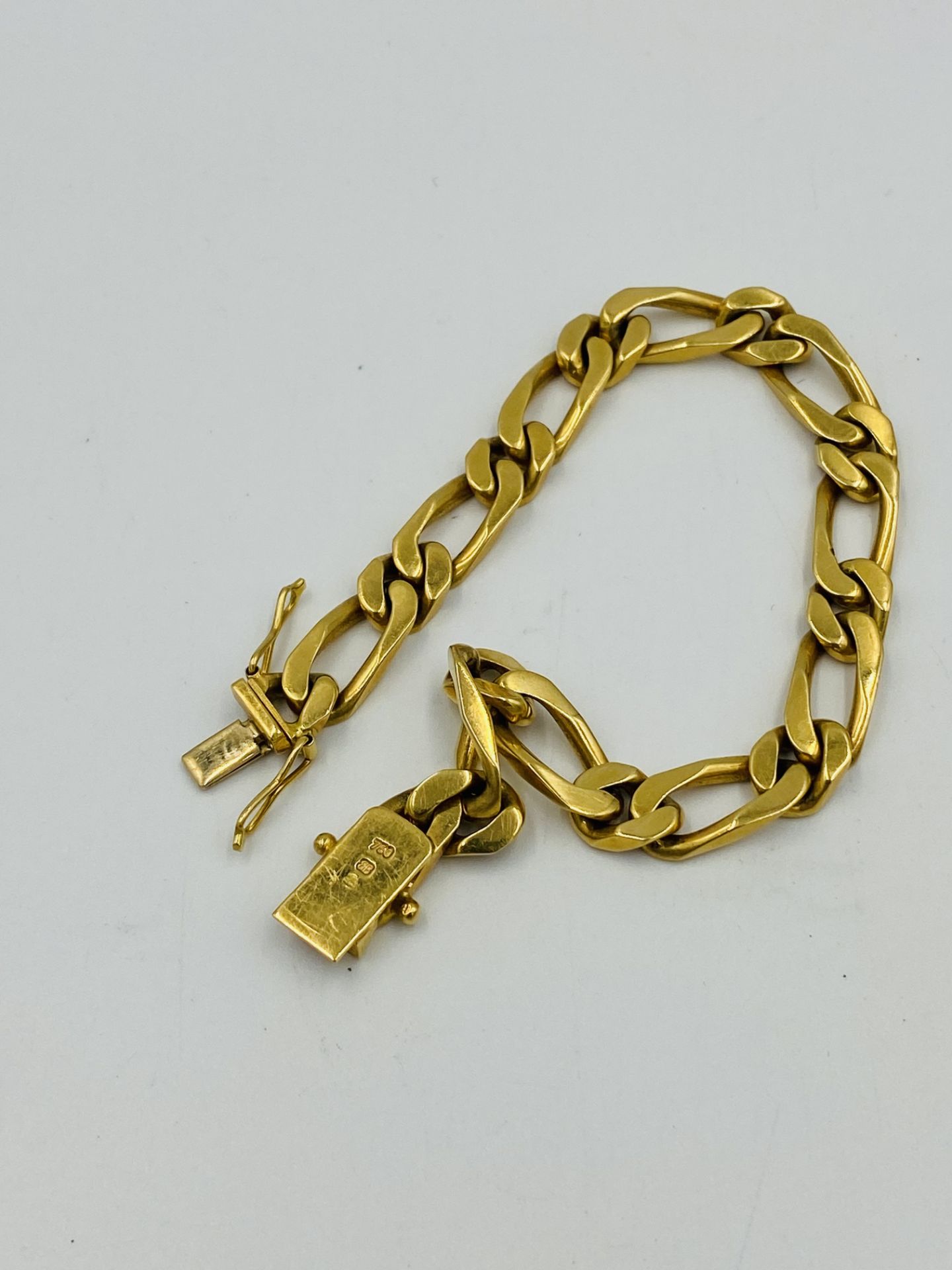 18ct gold curb link bracelet - Bild 5 aus 5