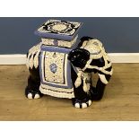 Ceramic elephant stool