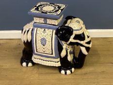 Ceramic elephant stool